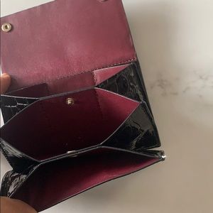 Theory leather card holder
